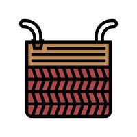 floor basket color icon vector illustration