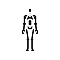 skeleton bones human glyph icon vector illustration