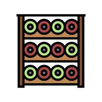 wine rack color icon vector illustration