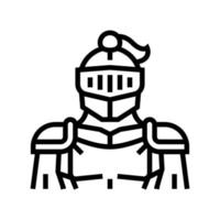 knight fairy tale line icon vector illustration