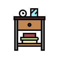 nightstand furniture color icon vector illustration