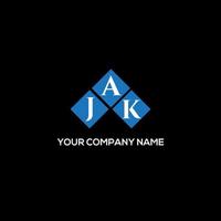 JAK letter logo design on BLACK background. JAK creative initials letter logo concept. JAK letter design. vector