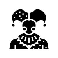 jester fairy tale glyph icon vector illustration