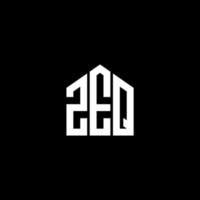 diseño de letras zeq. diseño de logotipo de letras zeq sobre fondo negro. concepto de logotipo de letra inicial creativa zeq. diseño de letras zeq. diseño de logotipo de letras zeq sobre fondo negro. z vector