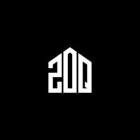 ZOQ letter logo design on BLACK background. ZOQ creative initials letter logo concept. ZOQ letter design. vector