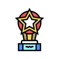 ilustración de vector de icono de color de premio estrella