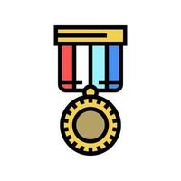 medallion award color icon vector illustration