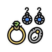 jewelry accessories color icon vector illustration