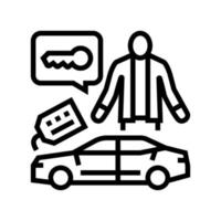 car detailing specialist line icon vector illustration