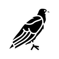 águila pájaro glifo icono vector ilustración