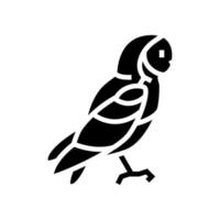 owl bird glyph icon vector illustration