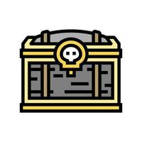 cursed chest color icon vector illustration