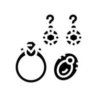 jewelry accessories glyph icon vector illustration