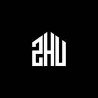 diseño de la letra zhu.diseño del logotipo de la letra zhu sobre fondo negro. concepto del logotipo de la letra de las iniciales creativas de zhu. diseño de la letra zhu.diseño del logotipo de la letra zhu sobre fondo negro. z vector