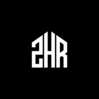 diseño de la letra zhr. diseño del logotipo de la letra zhr sobre fondo negro. concepto de logotipo de letra de iniciales creativas zhr. diseño de la letra zhr. diseño del logotipo de la letra zhr sobre fondo negro. z vector