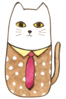 cat watercolor cartoon cute png