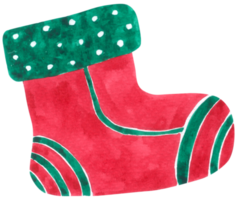 calcetines de navidad acuarela png
