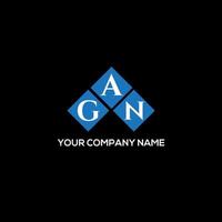 GAN letter logo design on BLACK background. GAN creative initials letter logo concept. GAN letter design. vector