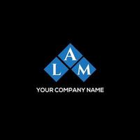 diseño de logotipo de letra lam sobre fondo negro. concepto de logotipo de letra de iniciales creativas lam. diseño de letras lam. vector