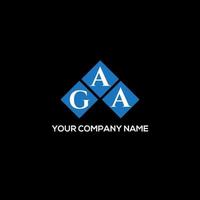 GAA letter design.GAA letter logo design on BLACK background. GAA creative initials letter logo concept. GAA letter design. vector