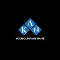 KAN letter design.KAN letter logo design on BLACK background. KAN creative initials letter logo concept. KAN letter design.KAN letter logo design on BLACK background. K vector