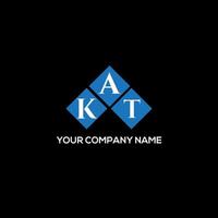 KAT letter design.KAT letter logo design on BLACK background. KAT creative initials letter logo concept. KAT letter design.KAT letter logo design on BLACK background. K vector