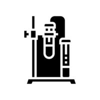 stand and clamp with tube glyph icon vector isolated illustration
