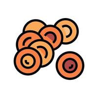 eggs salmon color icon vector illustration