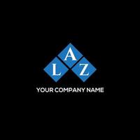 LAZ letter logo design on BLACK background. LAZ creative initials letter logo concept. LAZ letter design. vector