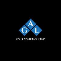 GAL letter design.GAL letter logo design on BLACK background. GAL creative initials letter logo concept. GAL letter design.GAL letter logo design on BLACK background. G vector