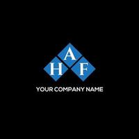 HAF letter logo design on BLACK background. HAF creative initials letter logo concept. HAF letter design. vector