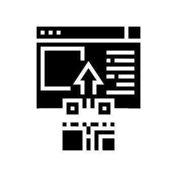 qr code internet web site glyph icon vector isolated illustration