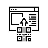 código qr internet sitio web línea icono vector ilustración aislada