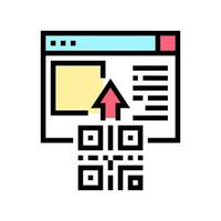 qr code internet web site color icon vector isolated illustration