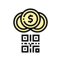qr code for payment color icon vector isolated illustration
