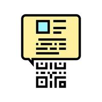 qr code for find product color icon vector isolated illustration