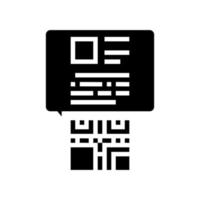 qr code for find product glyph icon vector isolated illustration
