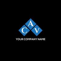 CAV letter logo design on BLACK background. CAV creative initials letter logo concept. CAV letter design. vector