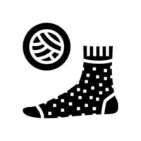 wool material sock glyph icon vector isolated illustration