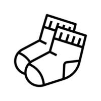 niños calcetines línea icono vector aislado ilustración