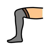 knee sock color icon vector isolated illustration