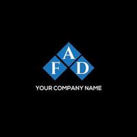 FAD letter design.FAD letter logo design on BLACK background. FAD creative initials letter logo concept. FAD letter design.FAD letter logo design on BLACK background. F vector