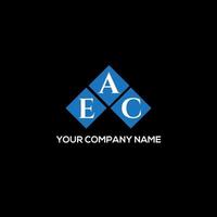 EAC letter logo design on BLACK background. EAC creative initials letter logo concept. EAC letter design. vector