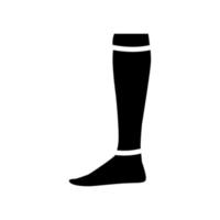 ilustración aislada de vector de icono de glifo de calcetín suelto