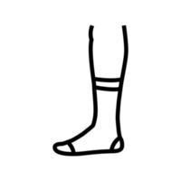 textile sock line icon vector isolated illustration