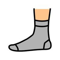 quarter sock color icon vector isolated illustration