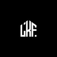 Diseño de letras lkf. diseño de logotipo de letras lkf sobre fondo negro. Concepto de logotipo de letra de iniciales creativas lkf. Diseño de letras lkf. diseño de logotipo de letras lkf sobre fondo negro. yo vector