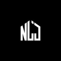 NLJ letter design.NLJ letter logo design on BLACK background. NLJ creative initials letter logo concept. NLJ letter design.NLJ letter logo design on BLACK background. N vector