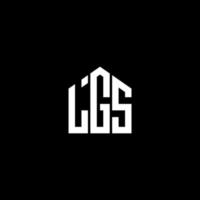 LGS letter design.LGS letter logo design on BLACK background. LGS creative initials letter logo concept. LGS letter design.LGS letter logo design on BLACK background. L vector