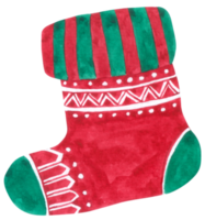 calcetines de navidad acuarela png